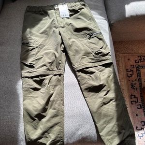 NEW Frame Convertible Tech Trousers Khaki Green